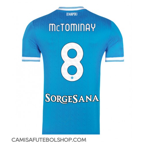 Camisa de time de futebol SSC Napoli Scott McTominay #8 Replicas 1º Equipamento 2025-26 Manga Curta